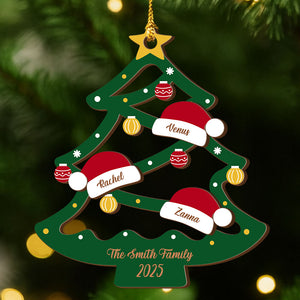 2025 Christmas Tree Layered Wood Ornament Personalized Gift For Family HO82 900634