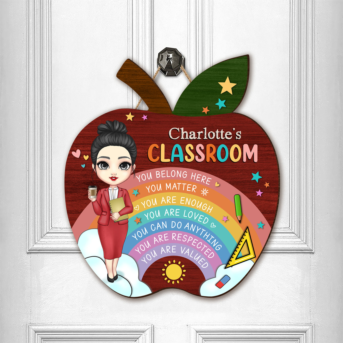 Teacher's Classroom Personalized DoorSign Gift For Teacher, Back To School HA75 892628