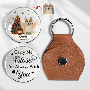 Custom Photo I Will Carry You With Me Until I See You Again Memorial Dog Pocket Hug HA75 897954