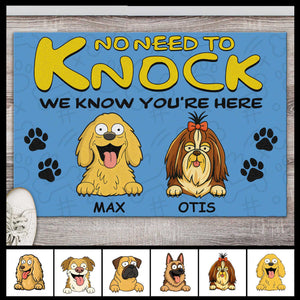 Custom Dog Photo No Need To Knock Personalized Doormat For Dog Lovers LM32 893357
