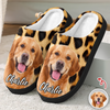 Custom Cute Pet Photo Leopard Slipper Gift For Dog Lovers CH07 896342