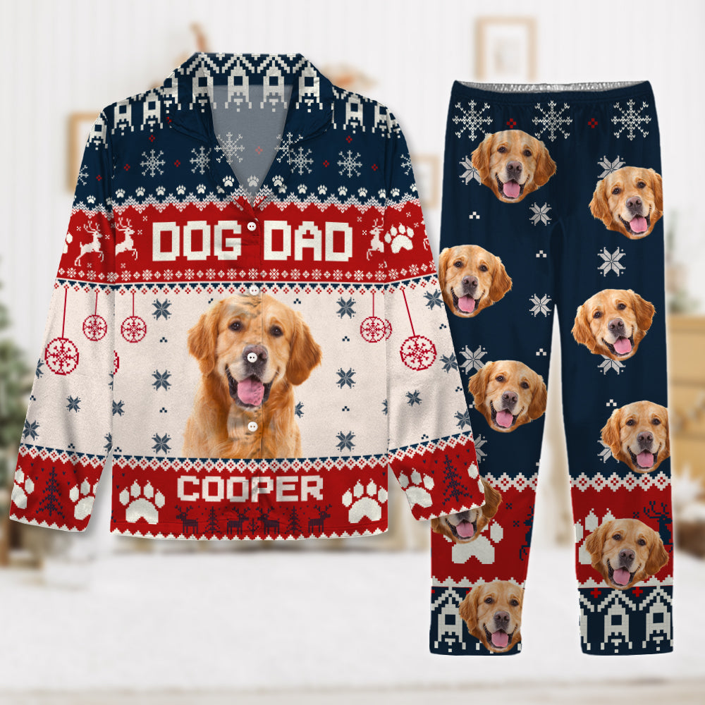 Custom Photo Dog Dad Dog Mom Christmas Pajamas TH10 894287