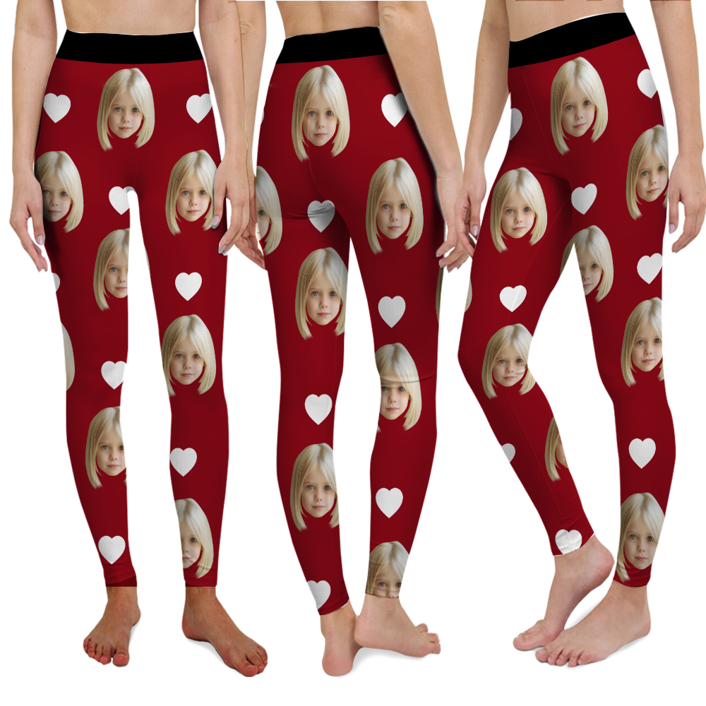 Custom Photo Face And Heart Icon Legging HO82 900514