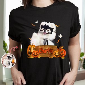 Custom Dog Cat Photo Halloween Witch Dark Shirt HO82 894996