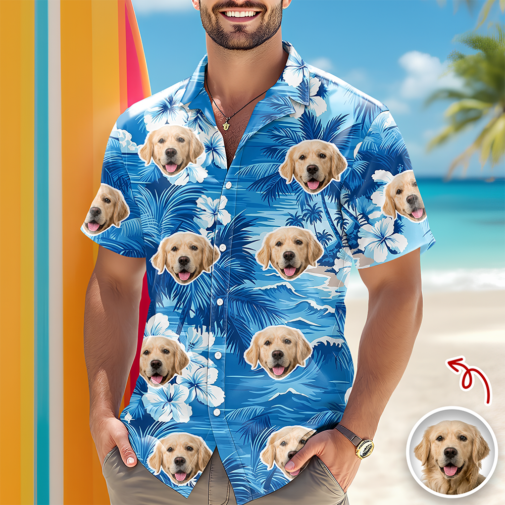Custom Face Photo Aloha Hawaiian Shirt Vacation Beach Gift CH07 911454