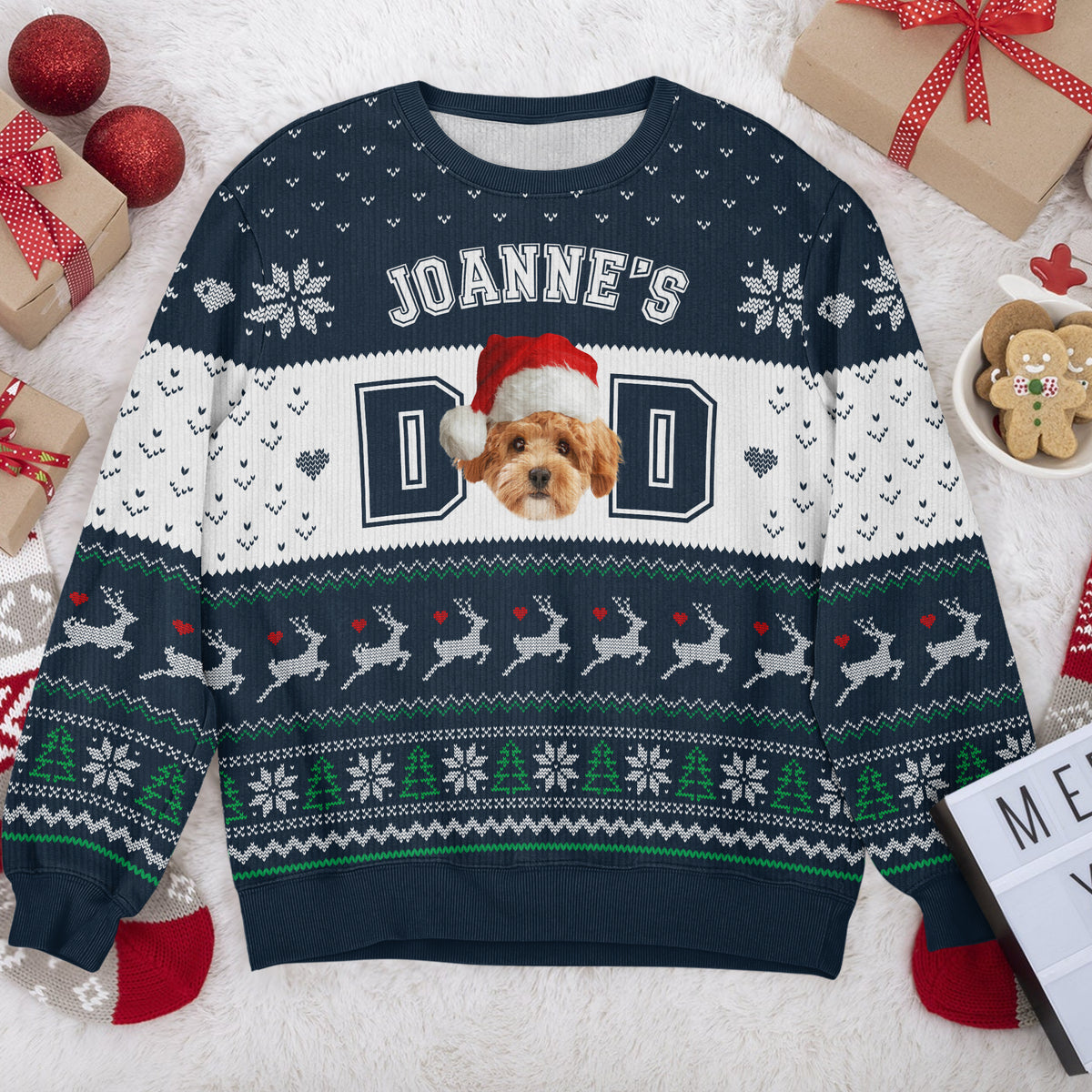 Custom Photo Dad Mom Ugly Sweater HO82 900314