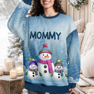 Grandma Grandkids Snowman Together - Personalized Ugly Sweater Christmas Gift For Mom Grandma CH07 899678