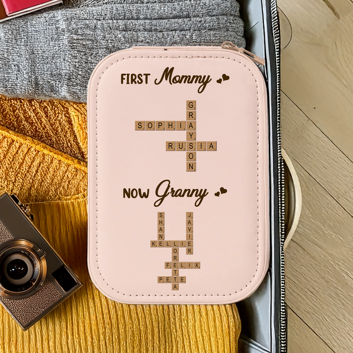 Personalized Being Your Mother Was A Gift Makeup box with LED LM32 893319