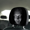 Ghost Face Car Headrest Covers, Scary Face Printing Auto Seat Universal Elastic HO82 903192