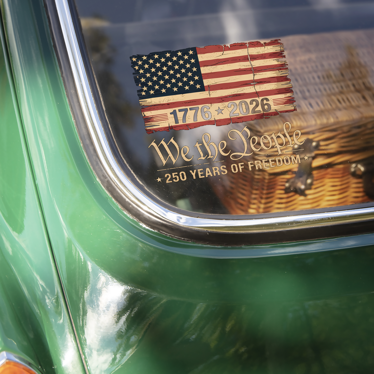 America 250th Birthday US Flag 250 Years We The People Car Window Decal Sticker HA75 898882