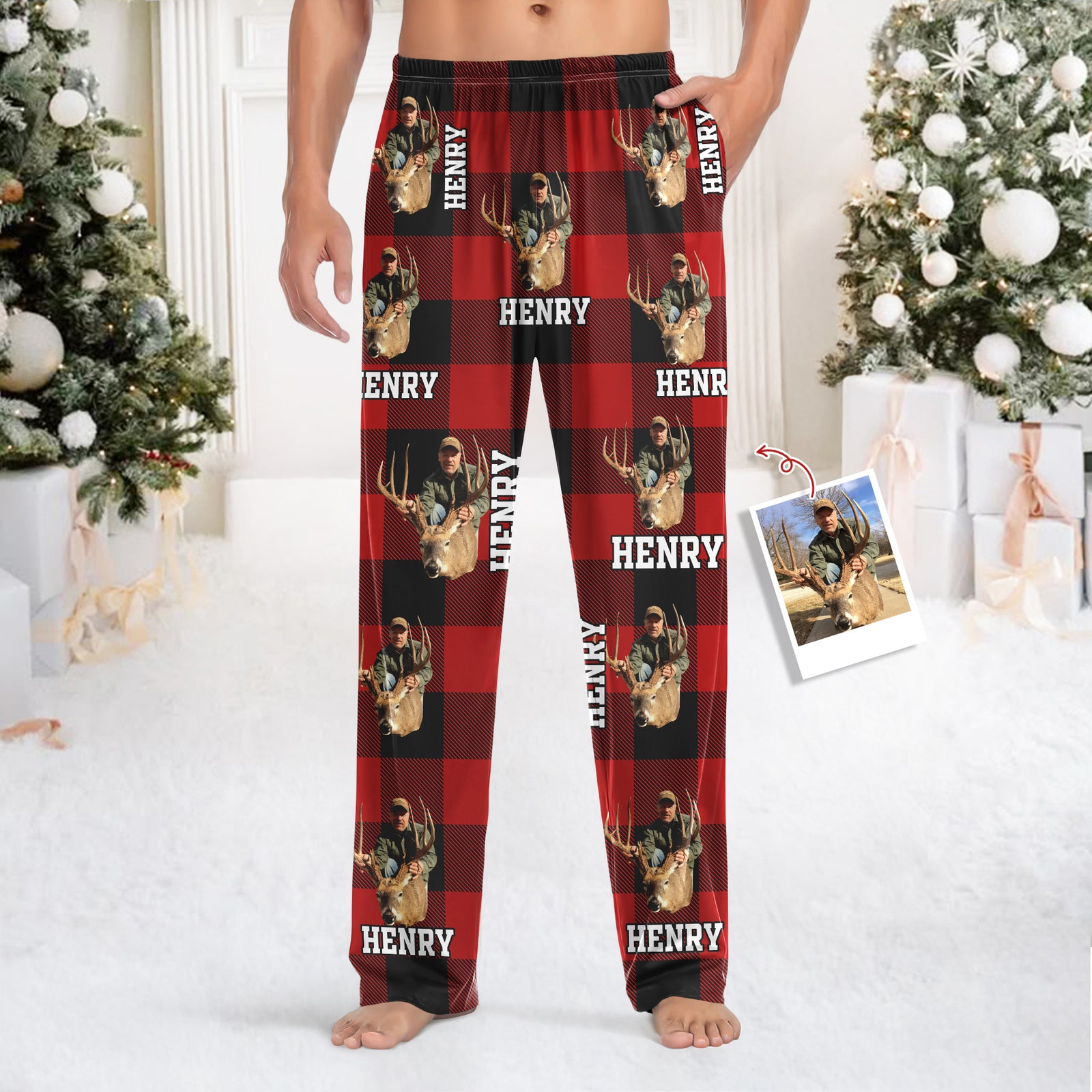 Custom Photo Deer Hunting Sweatpants Christmas Gift For Deer Hunters HA75 898266