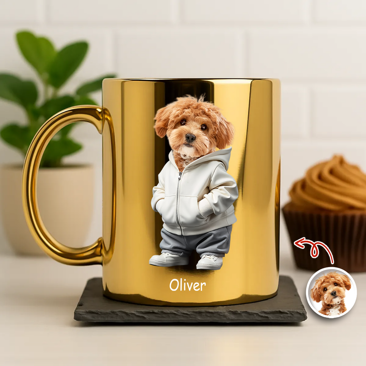 Custom Photo Cool Dog, Cat Metallic Mug Gift For Dog Cat Pet Lover HO82 900568