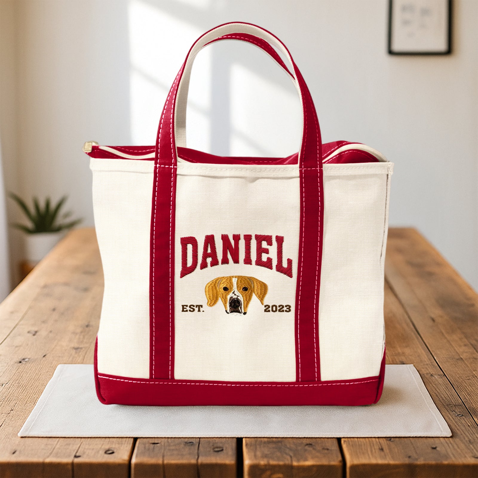 Shipping Embroidered Monogram Beach Bag