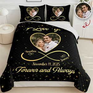 Custom Couple Photo Bedding Set Gift For Valentine CH07 899762