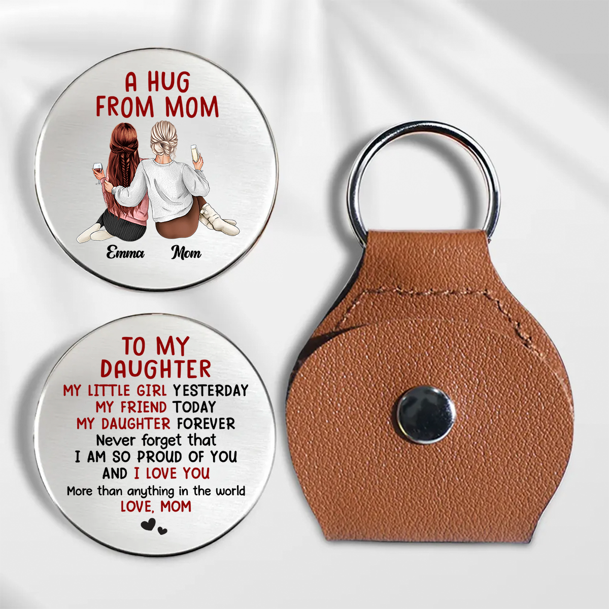 Personalized A Hug From Mom Pocket Hug Birthday Gifts for Mom, Daughter HO82 900492
