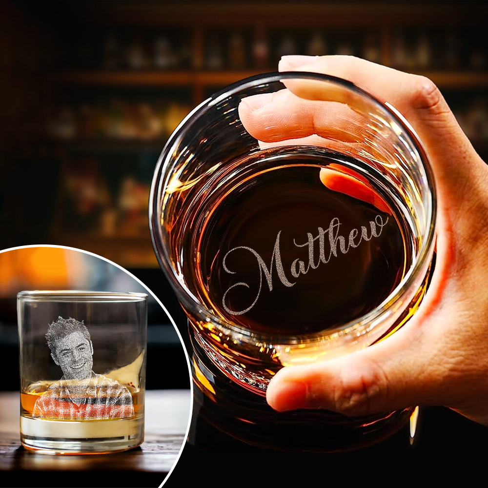 Custom Your Photo And Name Whiskey Glass TH10 892773
