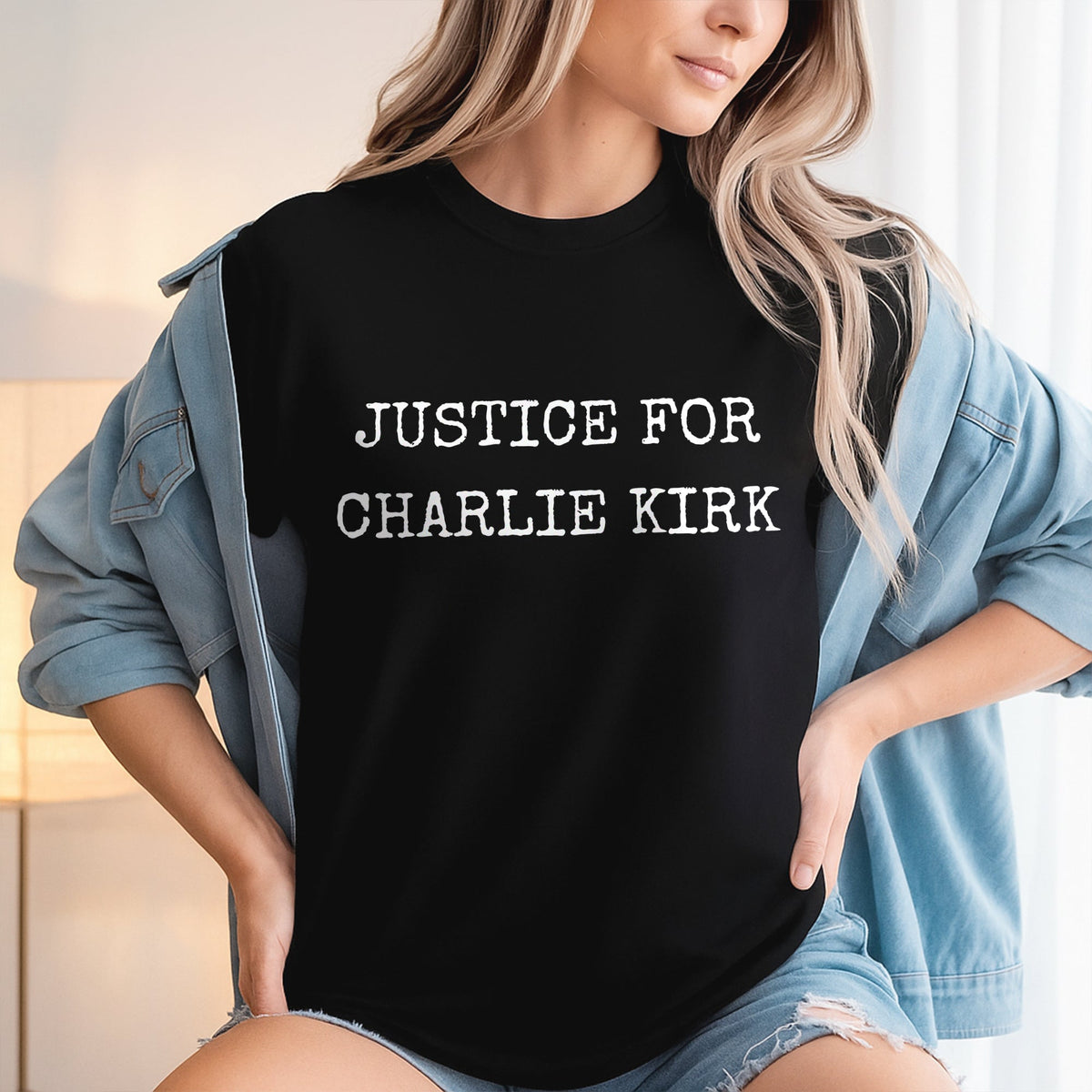 Justice For Charlie Kirk Dark Shirt HO82 65762