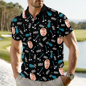 Custom Face Photo Golf Polo Shirt Gift For Golf Lover HO82 900812