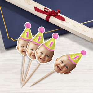 Custom Face Kid Birthday Decoration Cupcake Toppers HA75 892052
