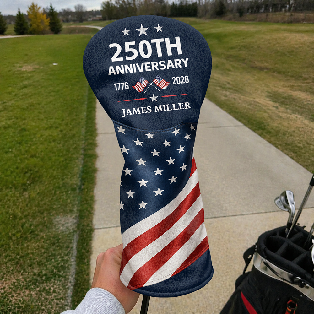 Custom Name US 250th Anniversary 1776-2026 Golf Head Cover LM32 668943