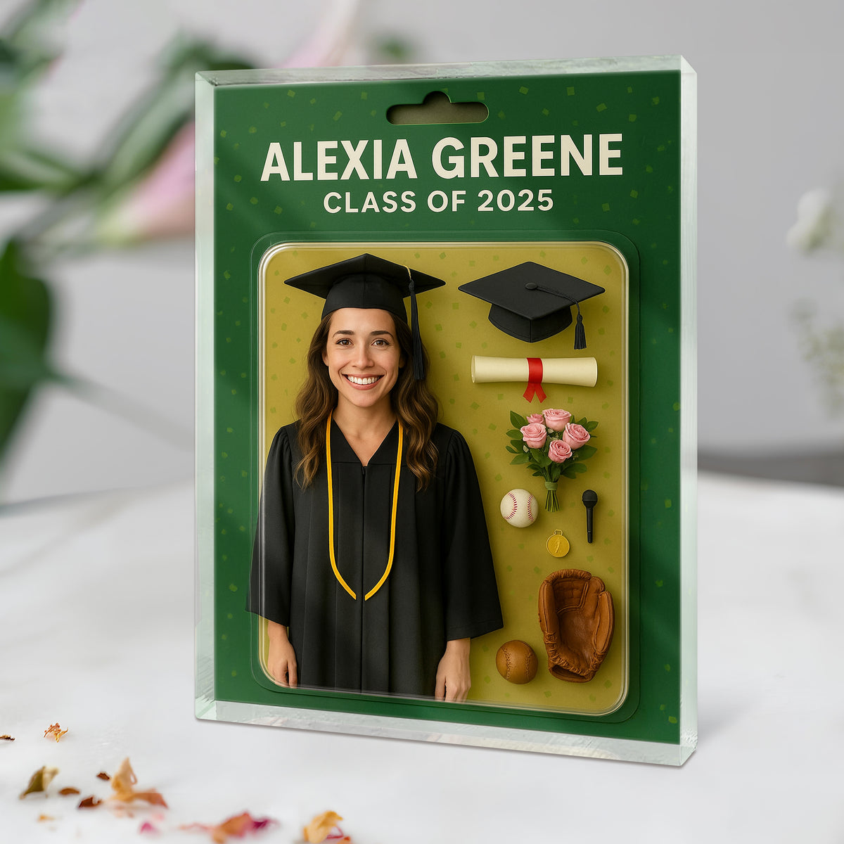 Custom Photo 3D Graduation Action Figure Acrylic Block Plaque, Unique Keepsake, Graduation Gift HO82 893902