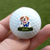 Custom Cute Cartoon Pet Character Photo With Name Golf Ball TH10 169781