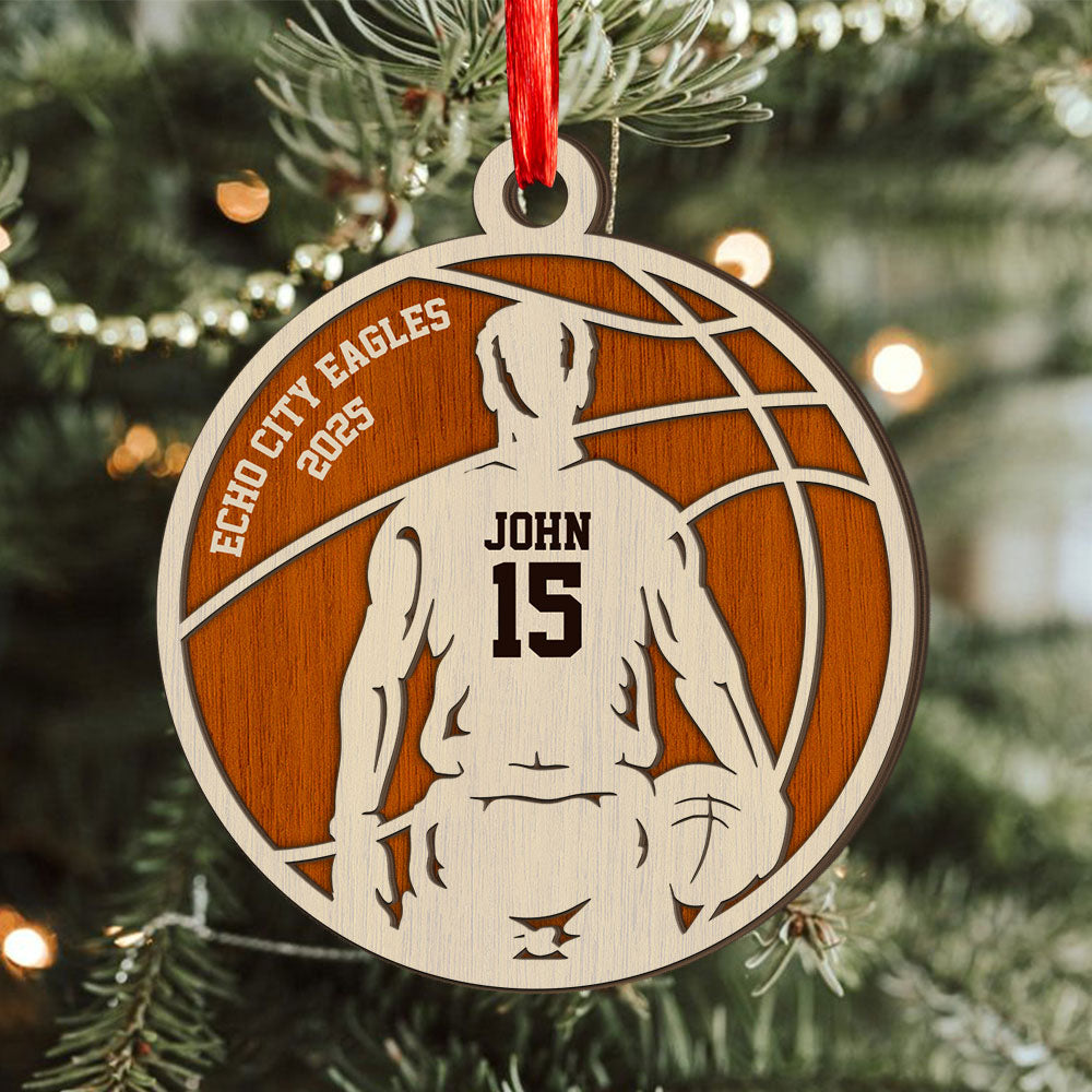 Personalized Sports Player 2-Layer Wooden Ornament For Sport Lovers LM32 895991