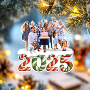 Custom Photo Our Kind Of Merry Family Acrylic Ornament Gift For Christmas HO82 900064