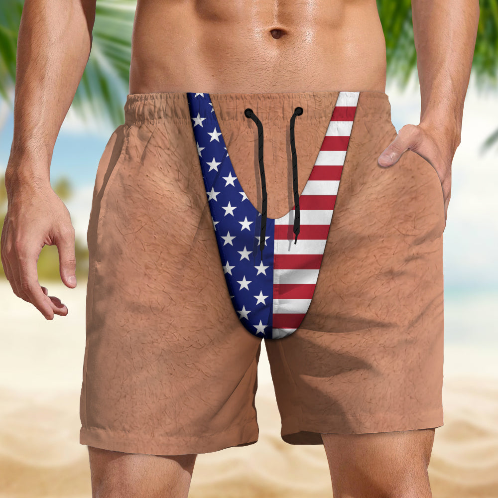 Custom Funny Patriotic Me Beach Short, Summer Vacation And Travel Gifts For Men HA75 921864