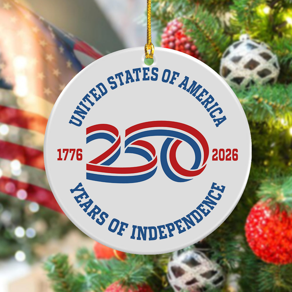 USA 250 Years Of Independence Ornament CH07 896772
