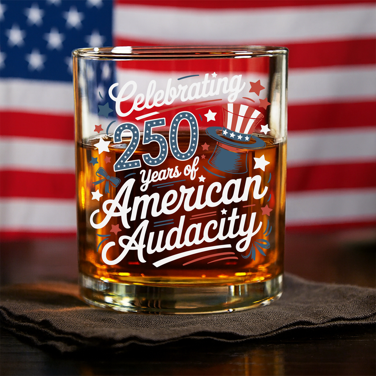 250 Years America 250th Anniversary USA 4th of July Whiskey Glass HO82 894814