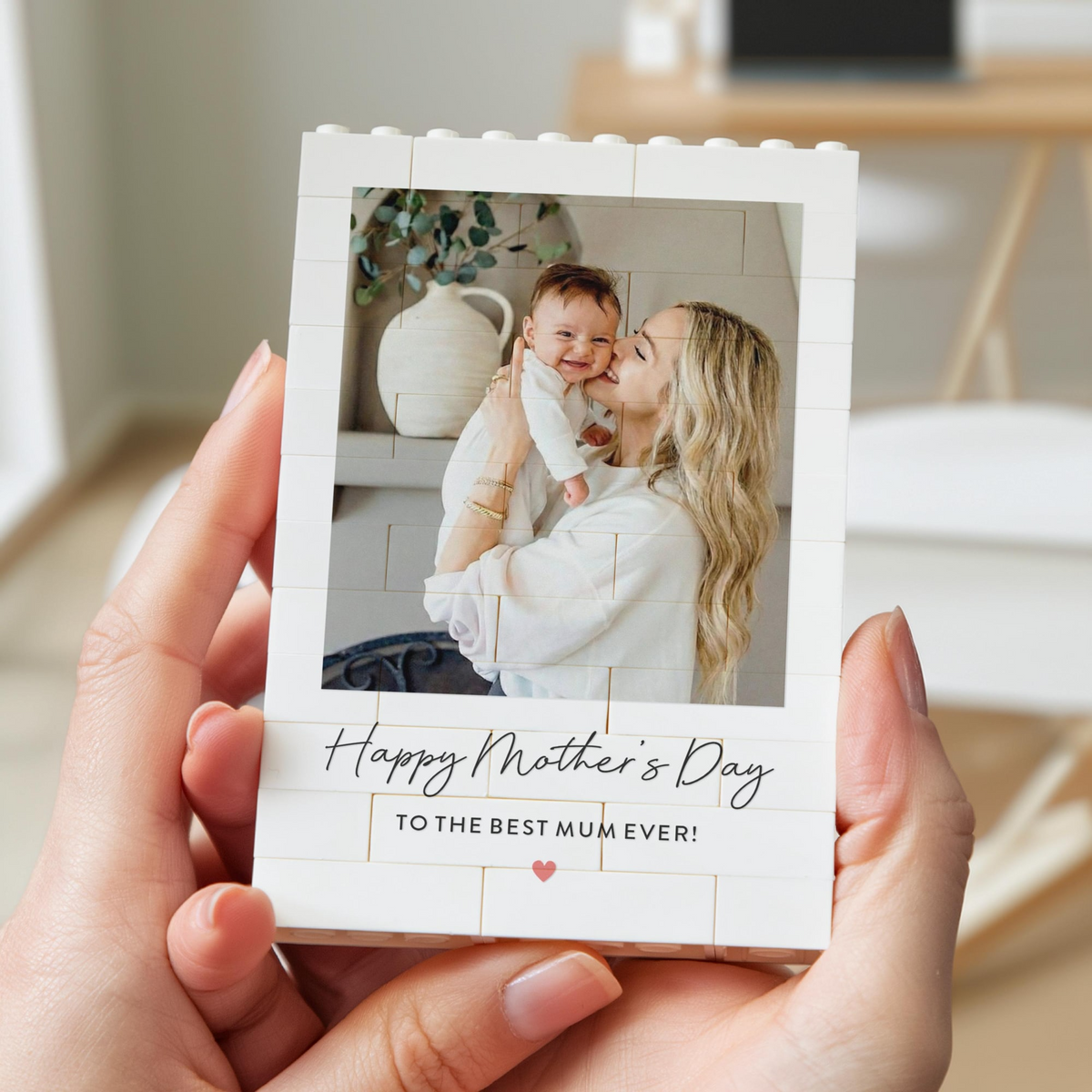 Custom Photo Happy Mother's Day Building Block - Present For New Mums, Unique Photo Keepsake HO82 901746