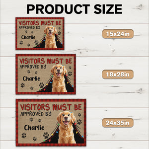 Custom 3D Cute Dog Visitors Mus Be Approved By Dog Personalized Doormat HA75 898186