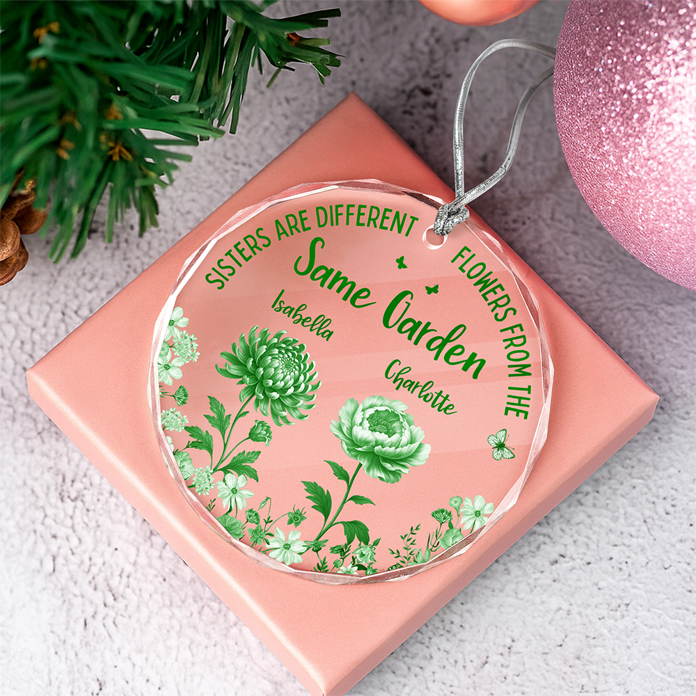 It Takes A Long Time To Grow An Old Friend Toile De Jouy Vintage French Style Personalized Cirle Glass Ornament HA75 897072