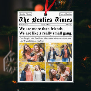 Custom Photo Friendship Newspaper Best Friend Christmas Acrylic Ornament HO82 893318