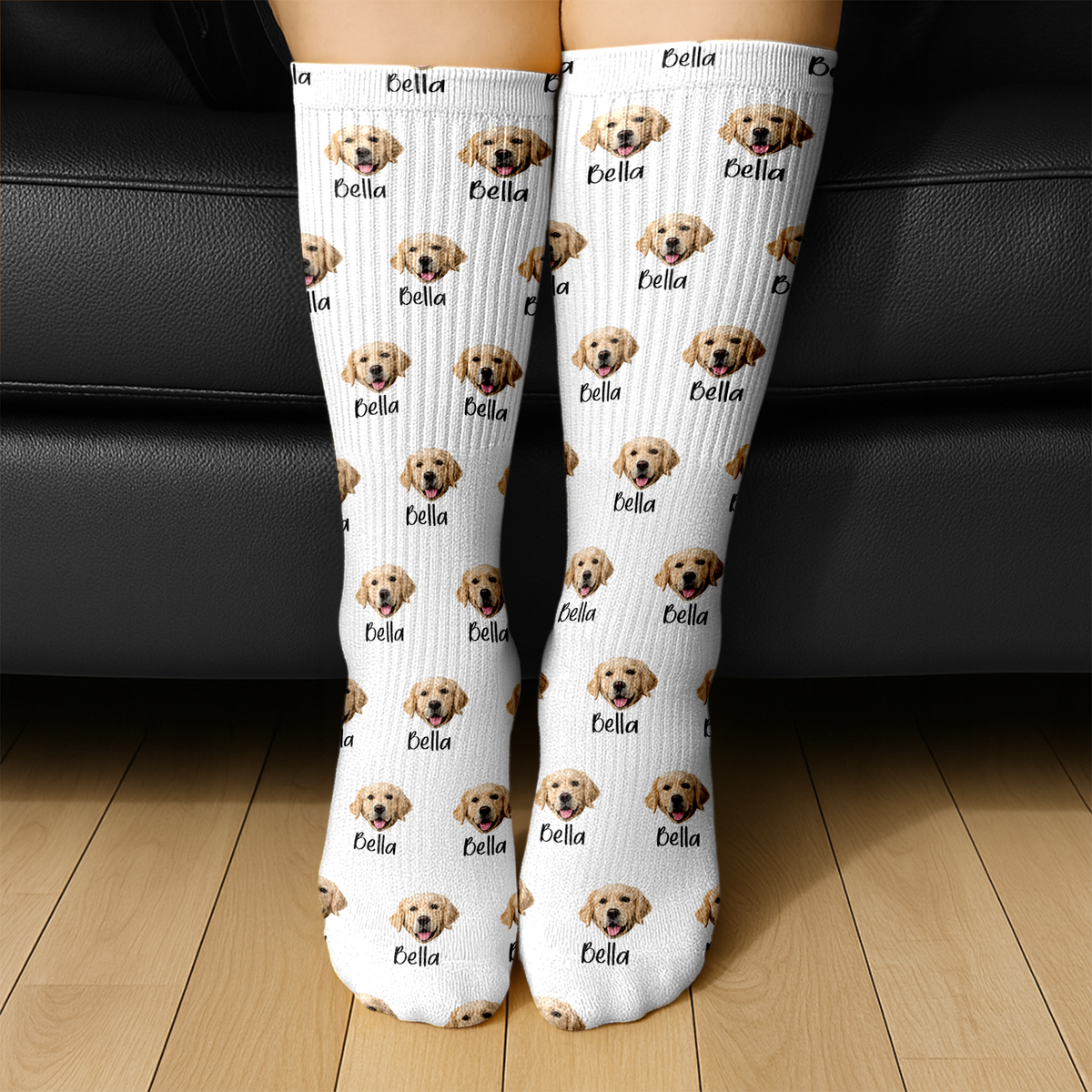 Custom Pet Portrait Socks – Personalized Dog/Cat/Person Photo & Name Gift TH10 896681