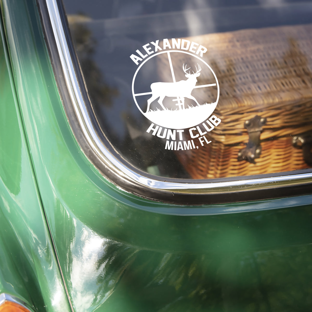 Personalized Hunting Club Car Window Decal Sticker CH07 910308