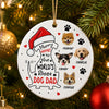 Custom Photo Merry Woofmas To The World Dog Ceramic Ornament HO82 903504