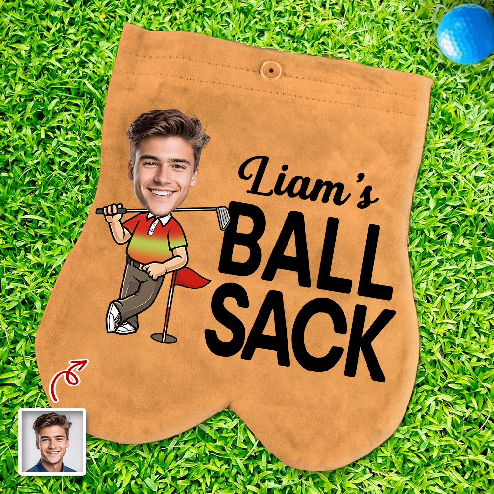 Custom Funny Face Golf Ball Bag Sack Golf Accessories - Gift for Golfers LM32 897653