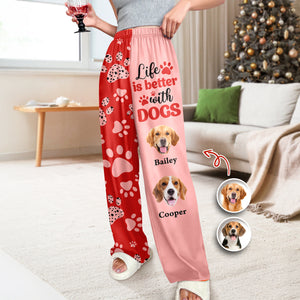 Custom Photo Life Is Better With Dogs Sweatpants For Dog Lover TH10 894299