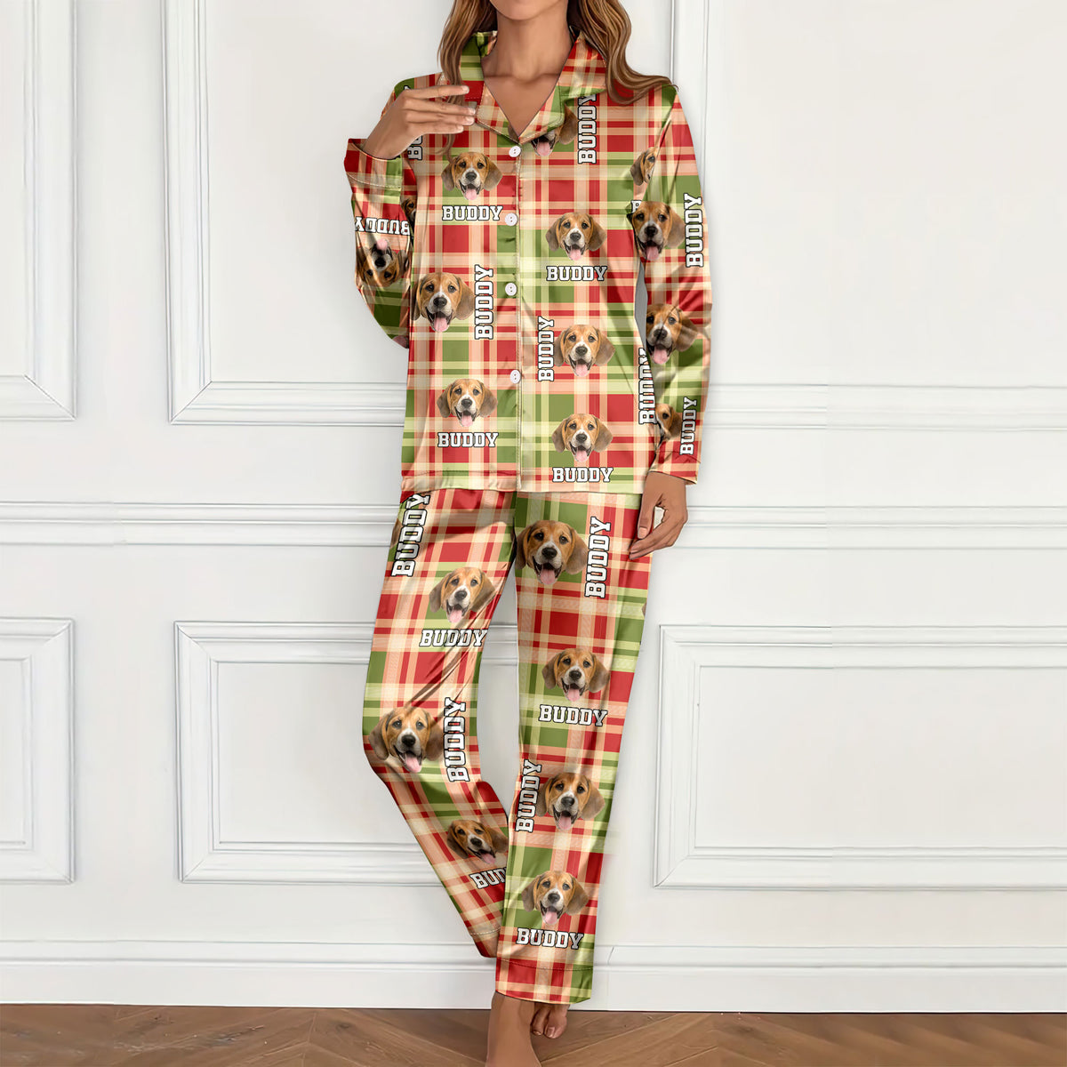 Custom Dog Photo Fluffy Pajamas Gift for Dog Lovers CH07 896268