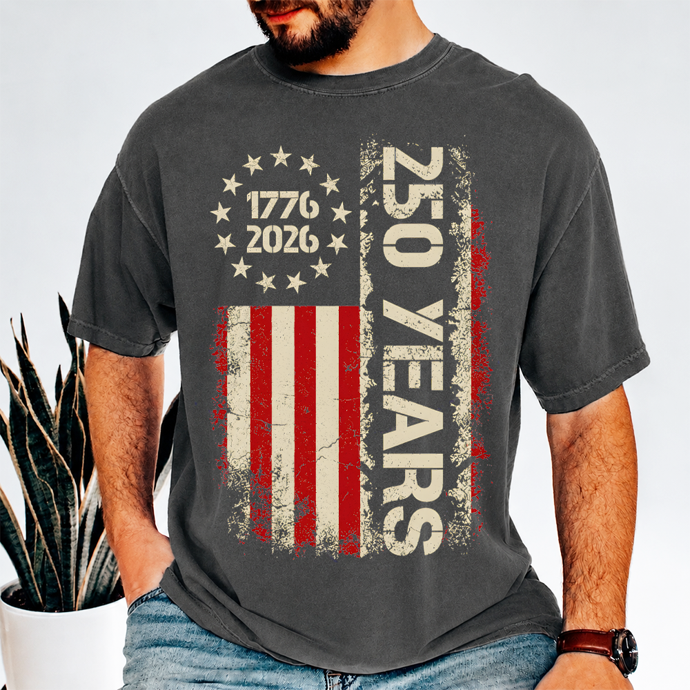 250 Years 1776-2026 American Flag Comfort Shirt LM32 669225