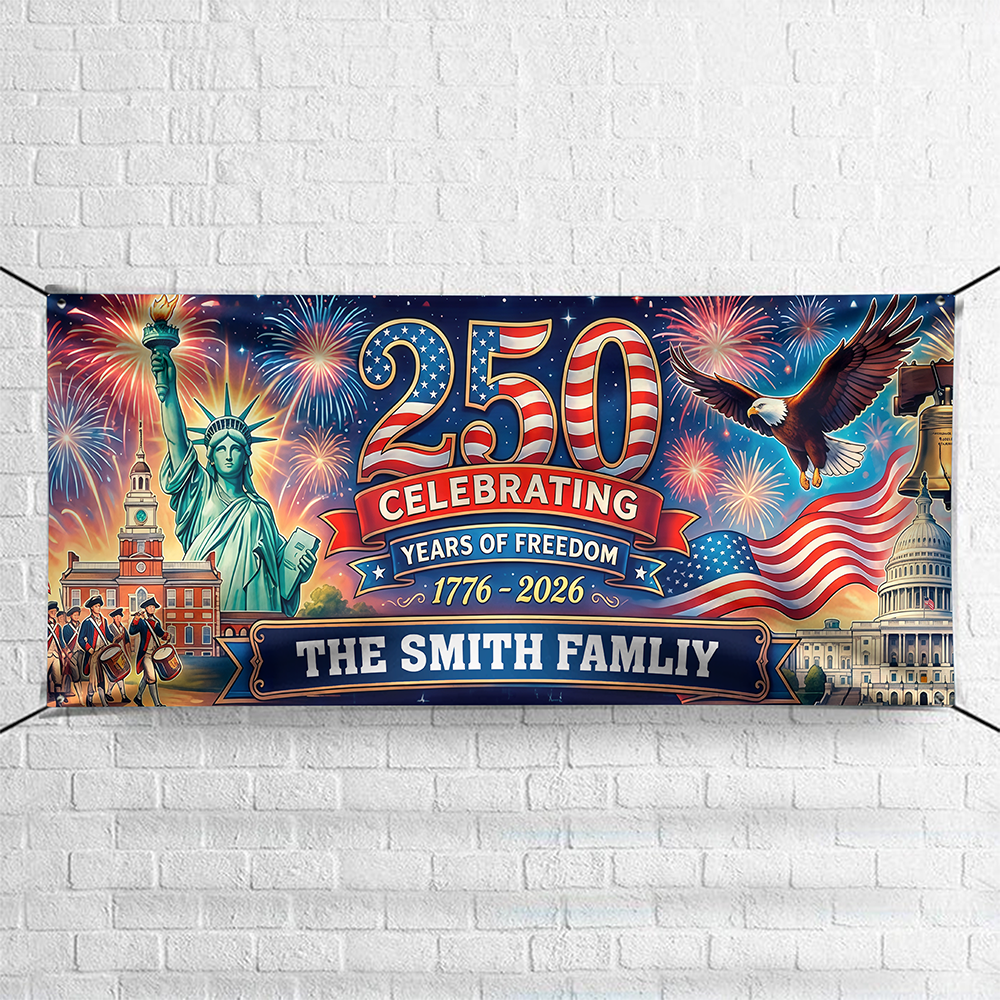 Personalized USA 250th Anniversary Semiquincentennial 1776-2026 Banner HO82 901618
