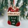 Custom Family Photo Christmas Stocking Acrylic Ornament, Personalized Holiday Keepsake LM32 669867