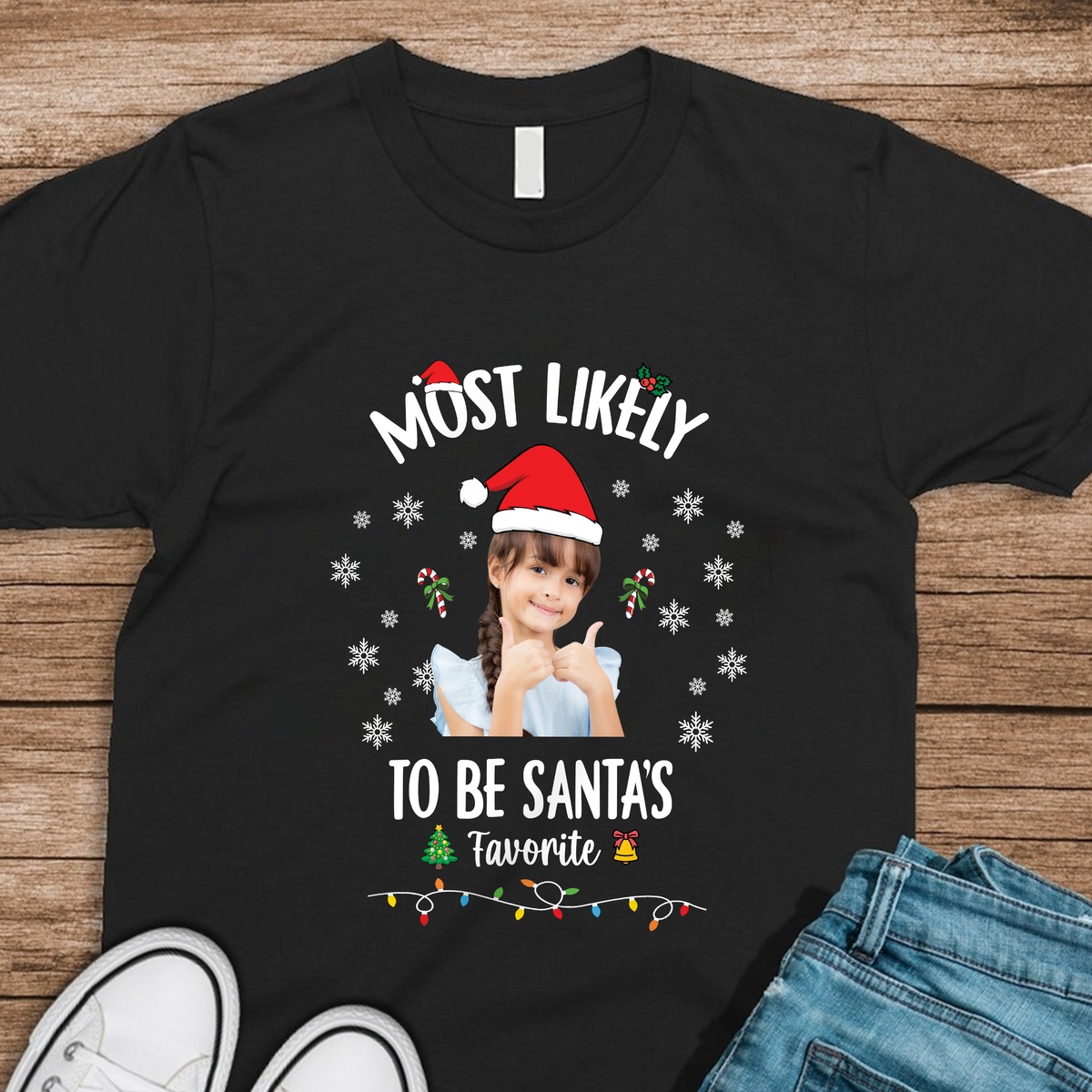 Custom Photo Santa Christmas Matching Family Shirt HO82 900410