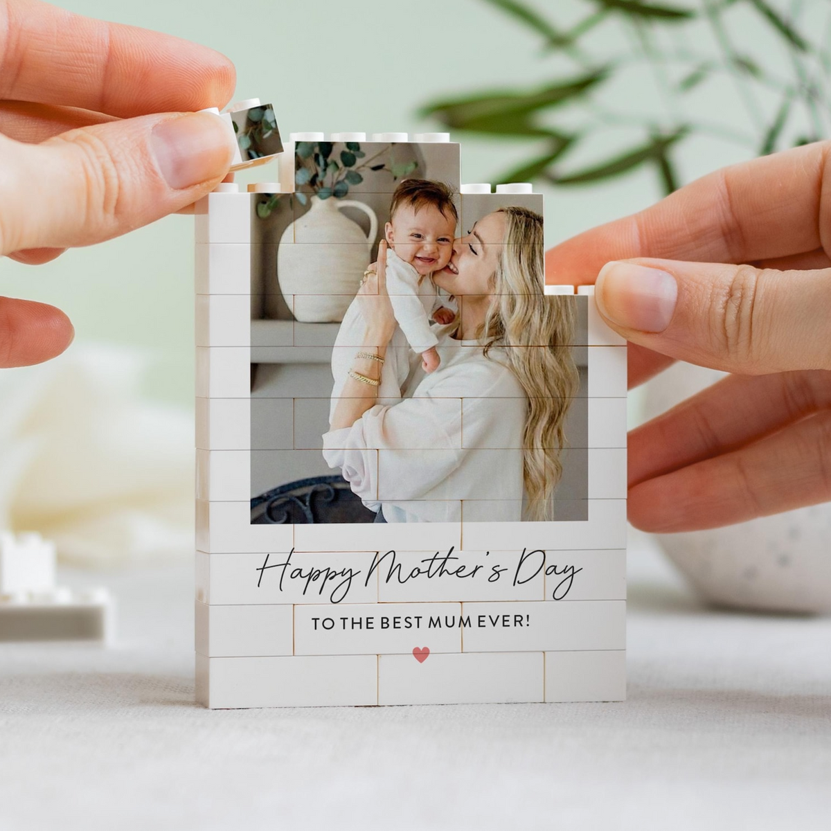 Custom Photo Happy Mother's Day Building Block - Present For New Mums, Unique Photo Keepsake HO82 901746