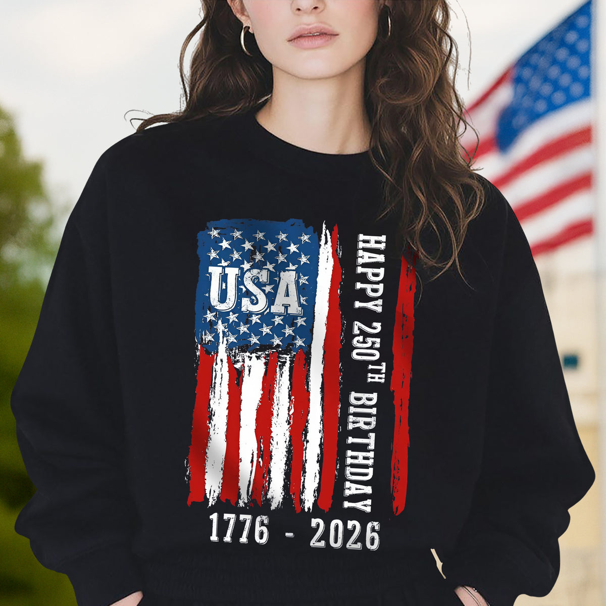 Happy 250th Birthday America Flag Bright Shirt LM32 895283