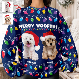 Custom Photo Merry Woofmas Christmas Ugly Sweater HA75 892968