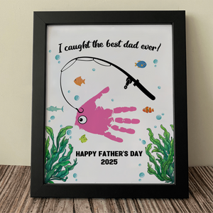I Caught The Best Dad Ever Personalized Picture Frame Father's Day Gift HA75 892346