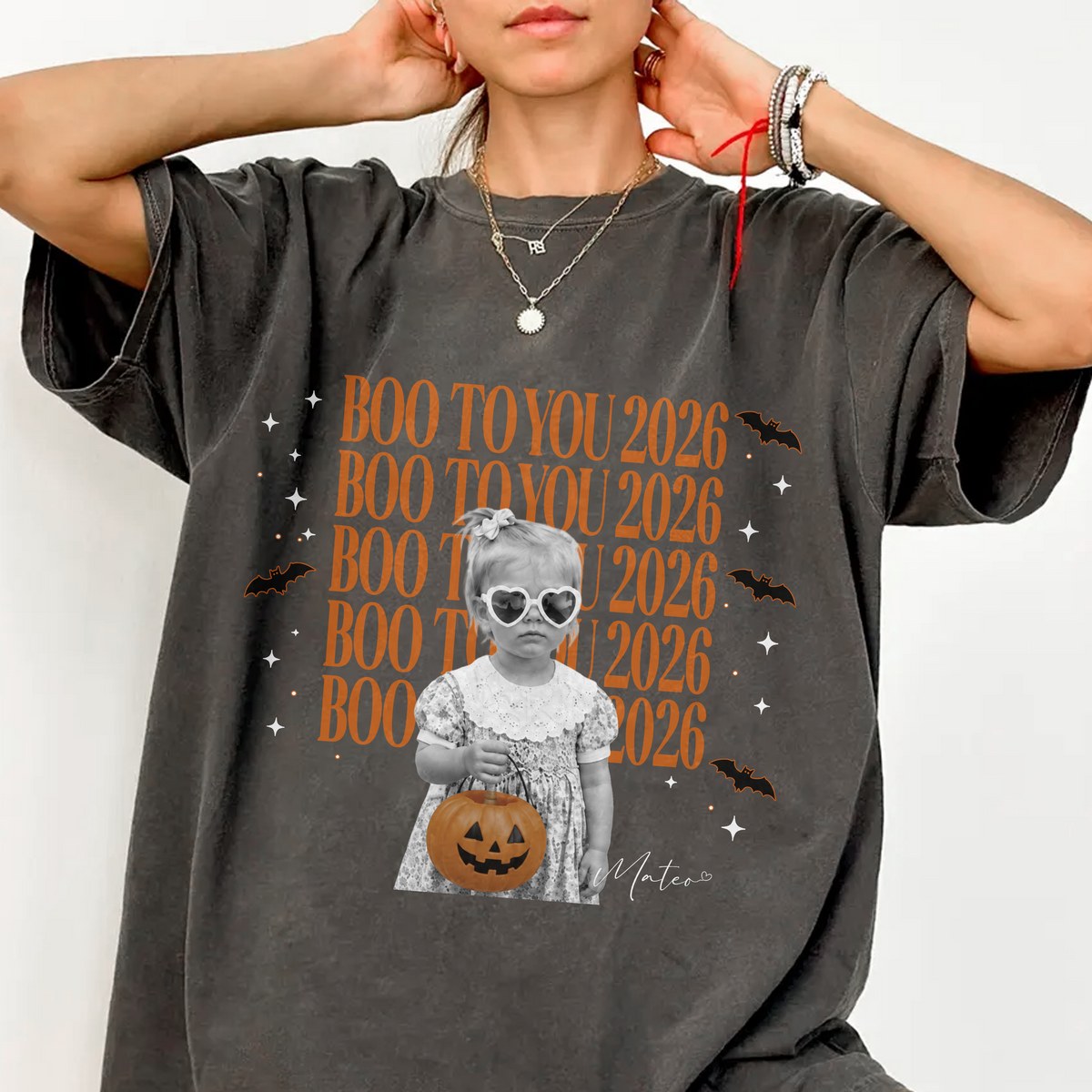 Custom Photo Boo To You Halloween Comfort Shirt - Personalized Halloween Gift For Family & Friends TH10 170519